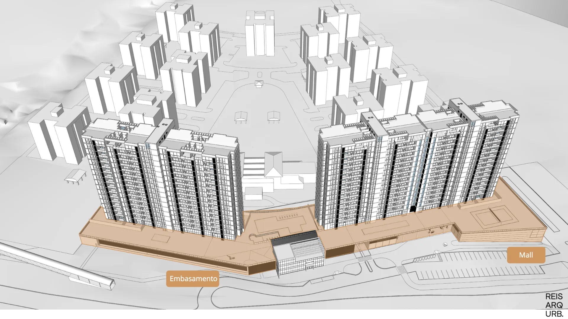Implantação condomínio Magnitá Riva no Guará DF